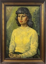 Circle Of Vladimir Grigoryevich Tretchikoff : Portrait Of A Woman , Oil On Board