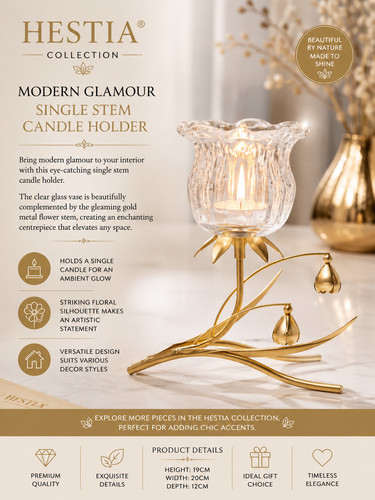 Single stem clear glass - single,