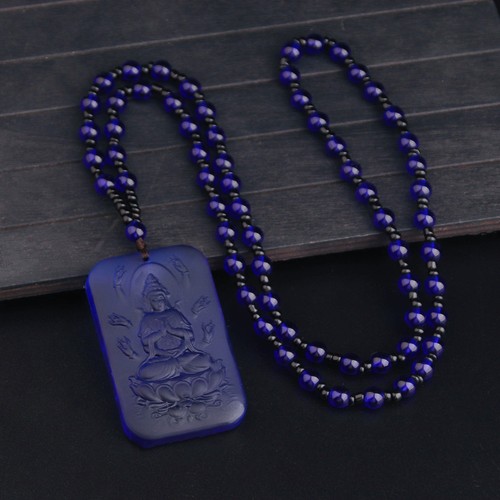 Green tara necklace long - green,