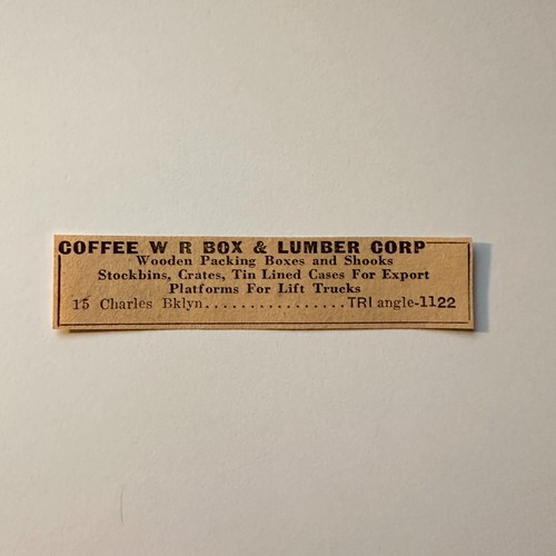 Coffee box lumber - &,