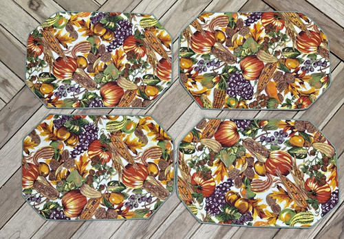 Vintage harvest placemat set - vintage,
