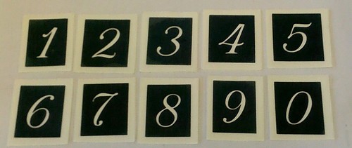 Small numbers 9 stencils - 9,