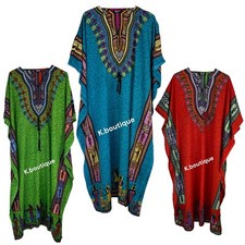 New Womens Long Maxi Kaftan Dress Summer Dashiki African Beach Cover