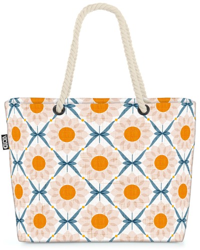 Sunflowers tiles pattern beach