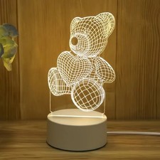 3D Creative Bear LED Night