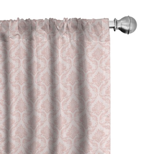 Blush curtains damask motif - blush,