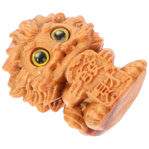 Hand carved wooden dragon - wooden,