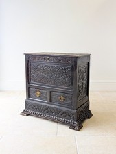 Antique Late 17th Century Carved Oak Mule Chest c.1680