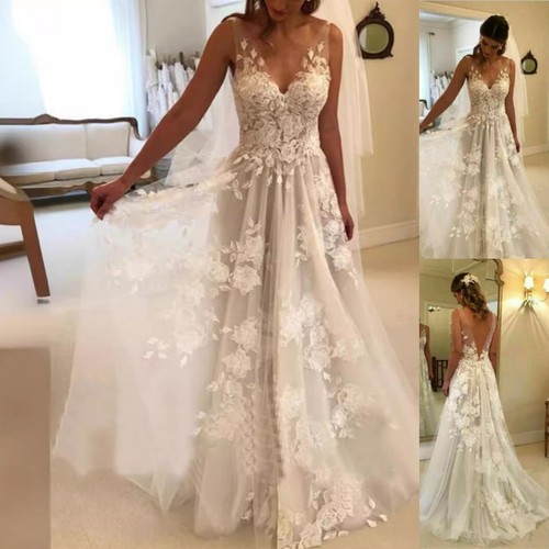 Vintage lace wedding dress - lace,