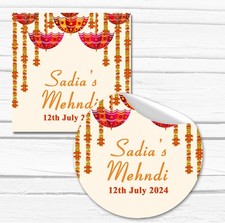 Mehndi Stickers Favours Labels