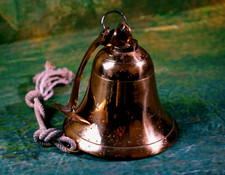 Vintage Bell Nautical Ship Big Brass Hanging Mounted Bracket