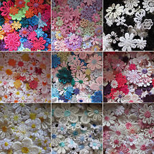 30/50/100 Packs 10-25 mm Guipure Lace Daisy Motifs Sew On Flower Appliques