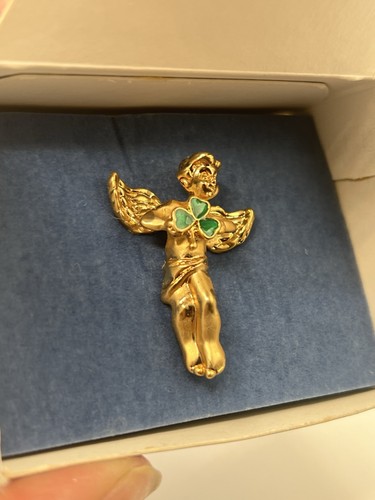 Vintage avon shamrock angel - shamrock,