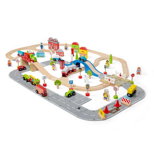 Bigjigs rail wooden city road - wooden,