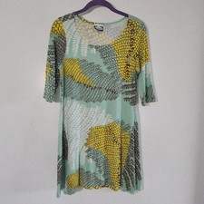 Manuheali'i Hawaiian Print Dress Womens S Fit Flare Stretchy