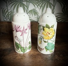 Vintage Portmerion Botanic Garden Salt & Pepper Pots Shakers Cottage Farmhouse