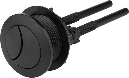 Black toilet flush button - flush,