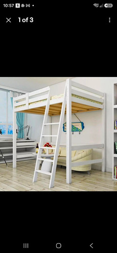 Ikea white wooden - ikea, bed