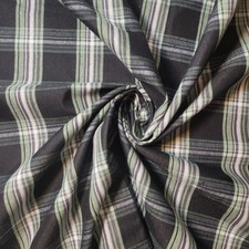 Black Green Cotton Tartan