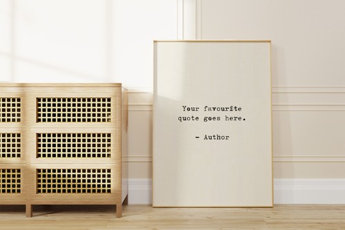 Custom typewriter quote print - typewriter,