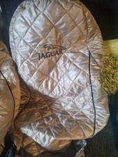 Gold Diamond Quilted & Gold Plain Jaguar Car Seat Covers Full Set Padded