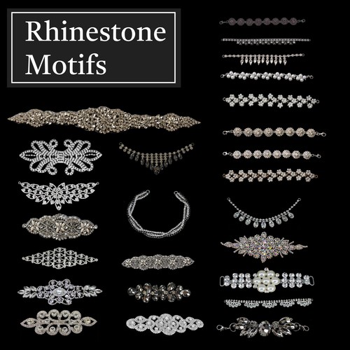 Crystal rhinestone diamante - crystal,