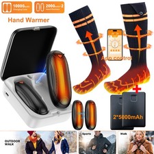 Electric Heated Socks w/ APP, 10000mAh Battery Rechargeable Heating Foot Warmer