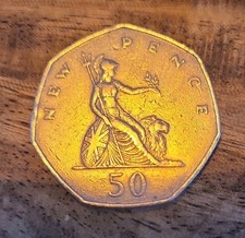 Fifty pence coin 1969 - coin, old