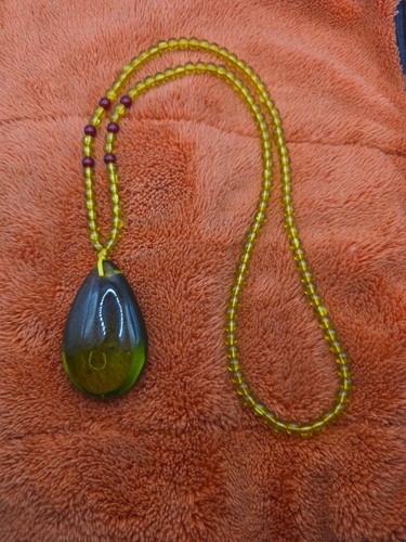 Resin bees wax style pendant - wax,