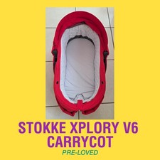 Stokke Xplory V6 Carrycot Red - Good Condition - Used