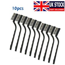 UK 10PCS small wire brush set stainless steel wire brush DIY paint rust remover