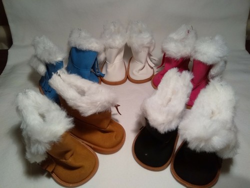 Dolls fur lined boots - dolls,