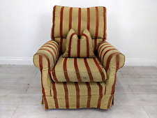 ARMCHAIR Multiyork Gold Red Striped Removable Cushions Covers FREE DELIVERY