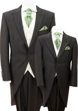5 PIECE PACKAGE CHARCOAL GREY TAILCOAT MORNING SUIT ROYAL ASCOT  WEDDING JACKET