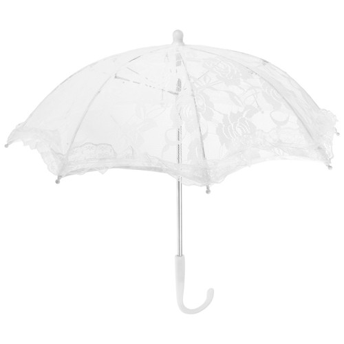 Vintage lace umbrella white - umbrella,
