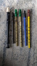 collection of 6 penny whistle / recorders Yamaha, Sweetone. Walton Etc
