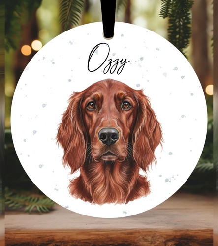 Irish setter christmas bauble - setter,