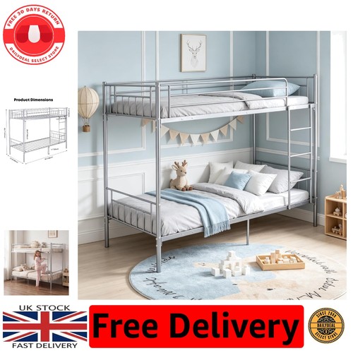 Single bunk bed silver - in,