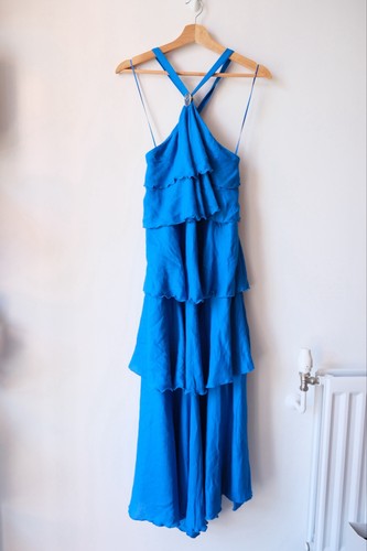 Zara blue tiered - zara, midi