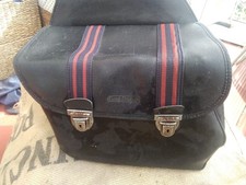 Vintage Heavy Duty Motorcycle Saddle Box Bag Black Euro Cycle Rider Parts Rack