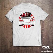 Kanji Legends Skyline GTR R34 JDM Japanese Rising Sun Drift Car Mens T-Shirt