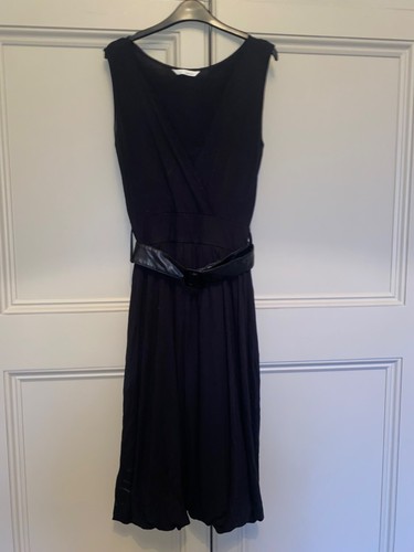 Faux leather belt dress - leather,