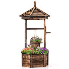 Wooden Wishing Well Hexagonal