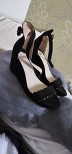 Faith Black Wedge Size 5 Worn