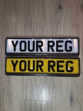 2X Mercedes Benz Black Number