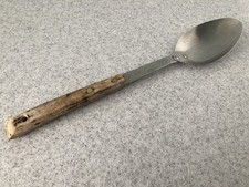 Vintage Prestige serving spoon, stainless steel with wooden handle.