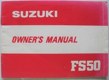 Suzuki FS50 1981 #99011-02532-01A Moped Motorcycle Owner Handbook