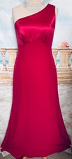 Dress 14 Pink Designer Ballgown One Shoulder Gown Matt Satin Fishtail Train Prom