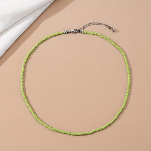 Boho seed beaded strand - beaded,