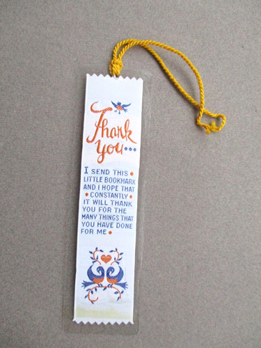 Woven bookmark thankyou - thankyou, for